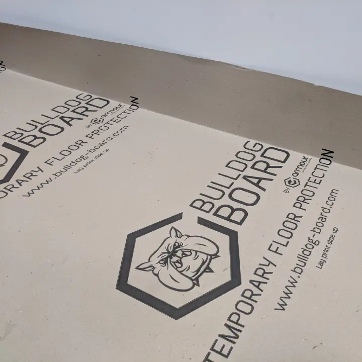 Image of Bulldog Board Armour Wall Protection for jobsite floor protection Bulldog Board price vs quality blog by Axiom, supplier to Canada/ North America construction professionals