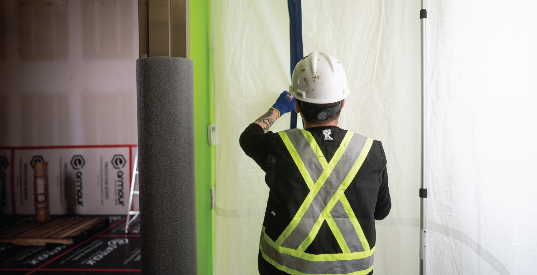 Image of Canadian Temporary Surface Protection options for high-traffic area surface protection blog by Axiom, supplier to Canada/ North America construction professionals