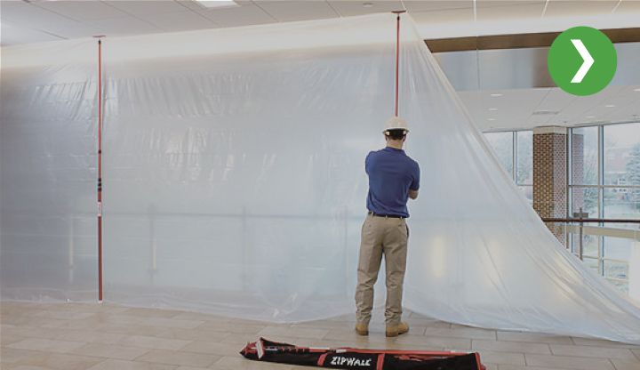 Temporary Construction Wall Panels for Dust Containment