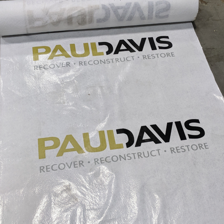 Image of Paul Davis floor protection for custom printed temporary floor protection blog by Axiom, supplier to Canada/ North America construction professionals