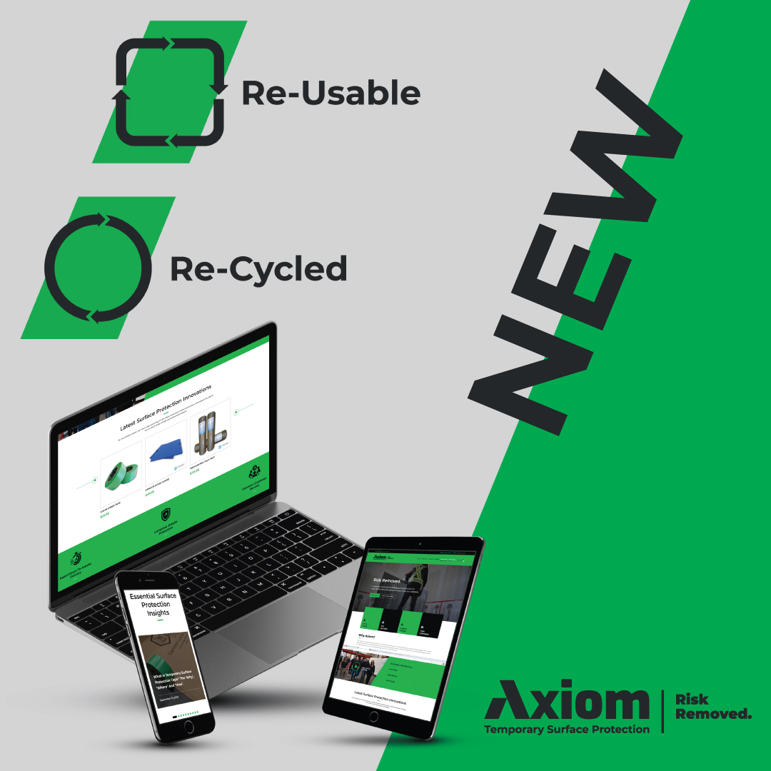 Image of Axiom Sustainable Icons for sustainable temporary surface protection blog by Axiom, supplier to Canada/ North America construction professionals