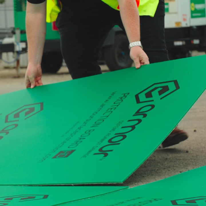 Armour Protection Board - Green HD on site